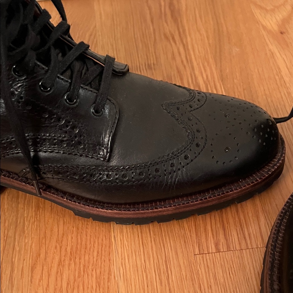 Frye Black Leather Boots 9.5 Men’s -Fits size 10.5/11 women - Picture 6 of 16
